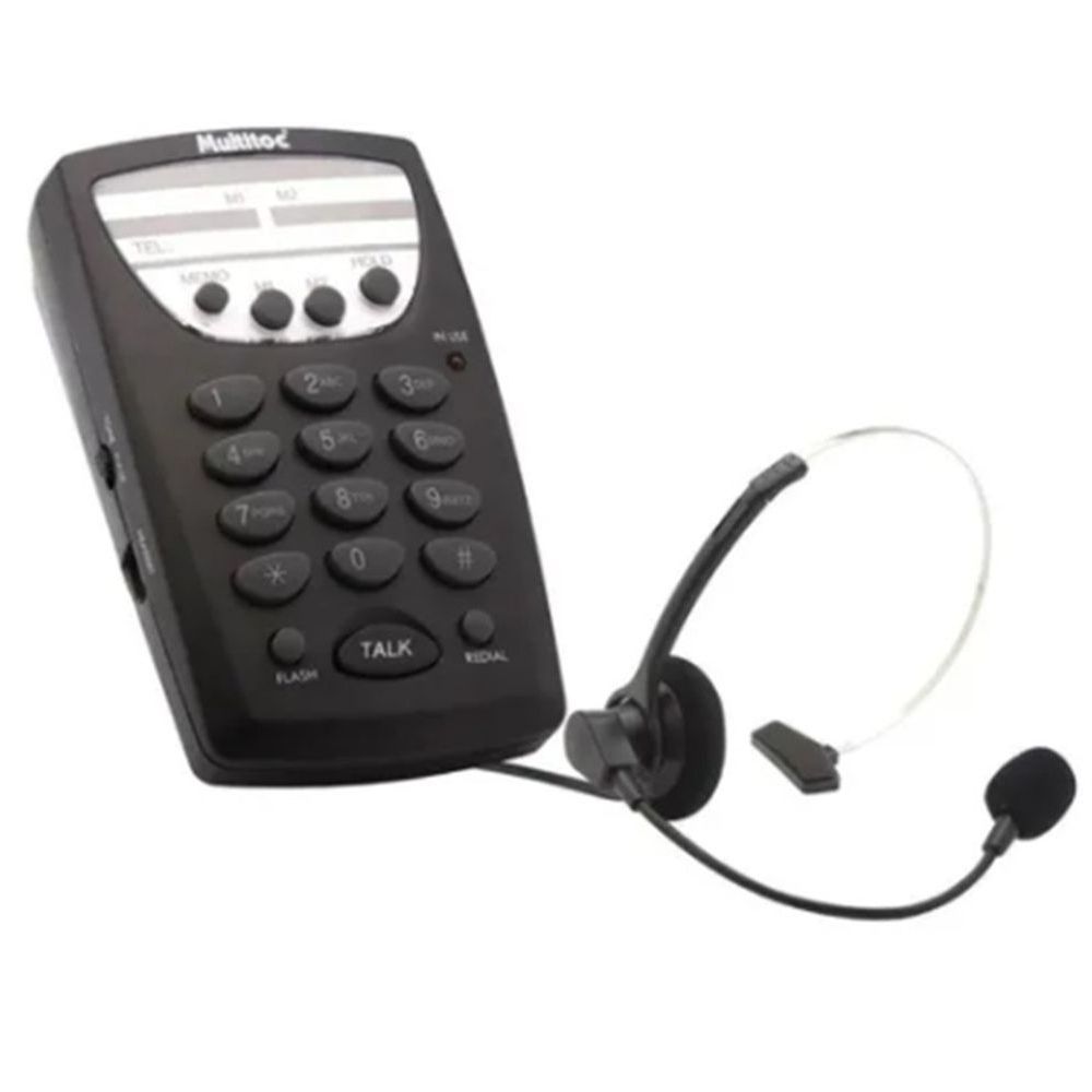 Encontraproduto.com.br - Telefone Headset Telemarketin Multitoc Fone Musica De Espera