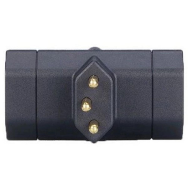 Encontraproduto.com.br - Plug Tee Benjamin Margirius 2P 10A Preto