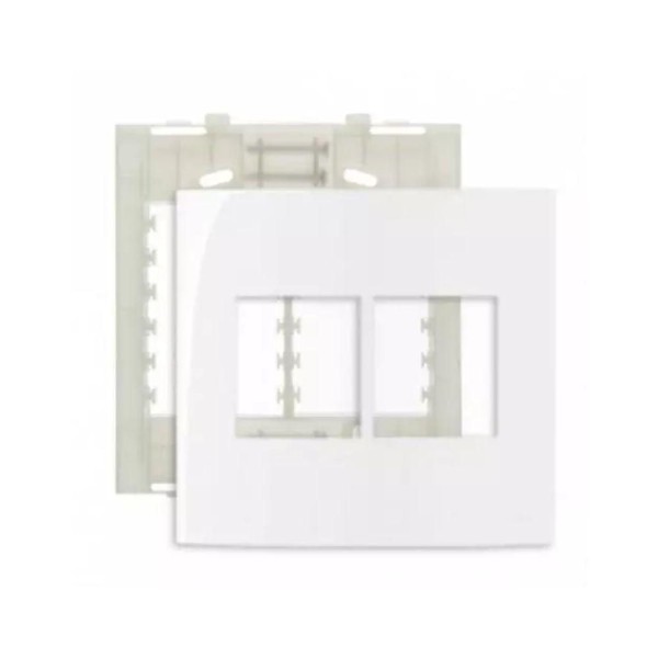 Encontraproduto.com.br - Placa 4x4 4 Postos Horizontais Branco com Suporte Sleek - MARGIRIUS