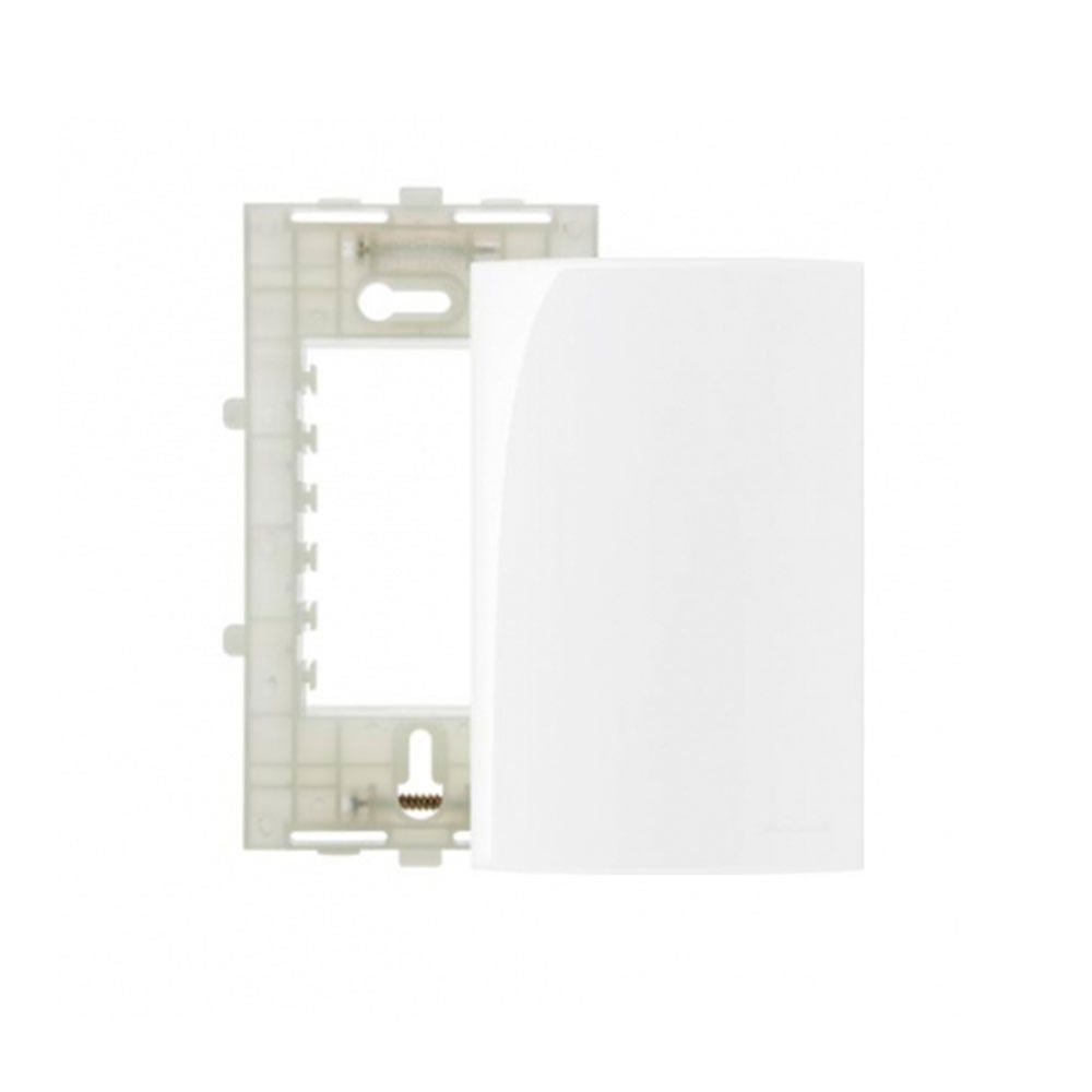 Encontraproduto.com.br - Placa 4X2 Cega Com Suporte Branca Sleek Margirius