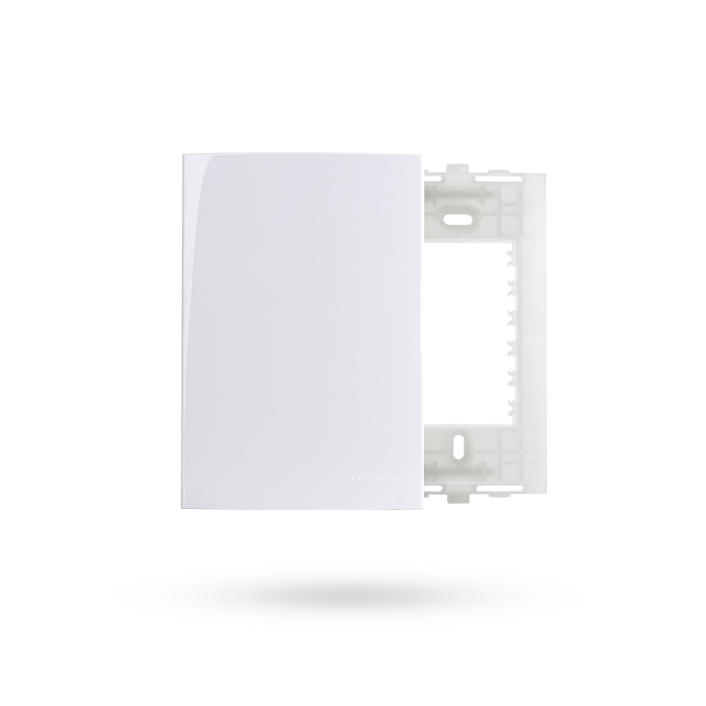 Encontraproduto.com.br - Placa 4X2 Cega Com Suporte Branca Sleek Margirius