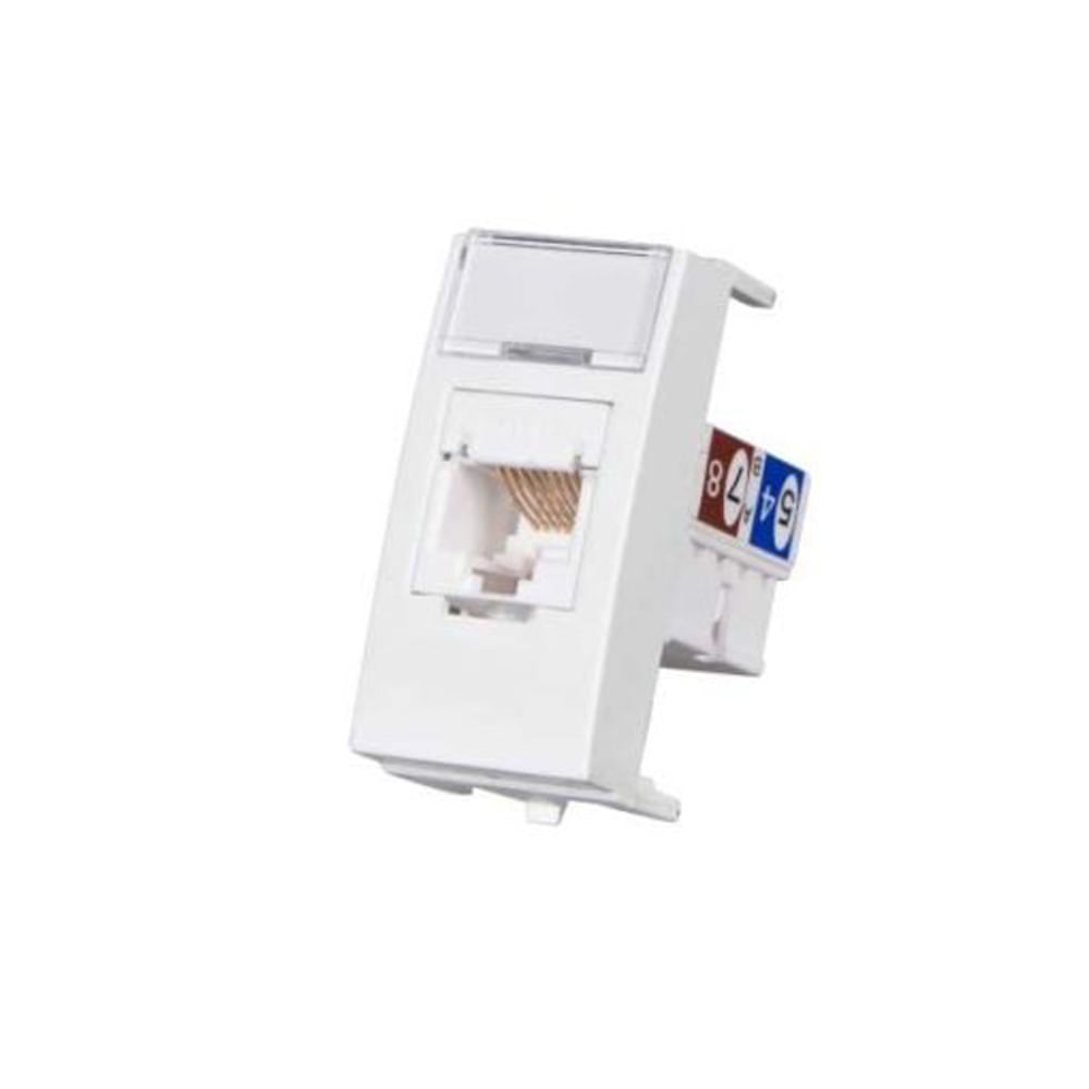 Encontraproduto.com.br - Linha Sleek Módulo Informática RJ45 Cat5E Branco