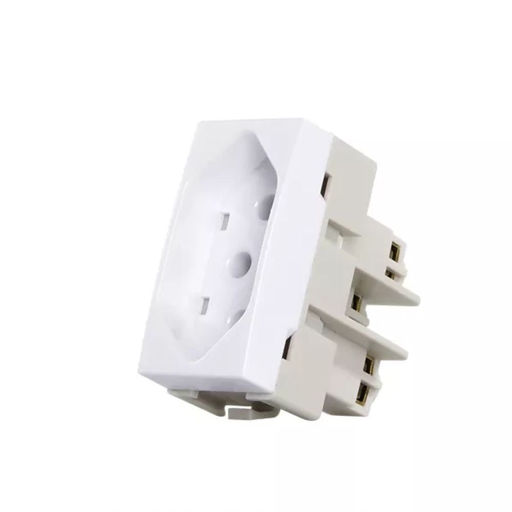 Encontraproduto.com.br - Modulo Tomada Br Padrao Brasil 2p+t 10a-250v Br Linha Sleek