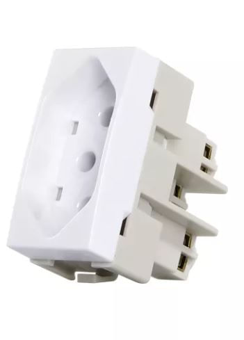Encontraproduto.com.br - Modulo Tomada Br Padrao Brasil 2p+t 10a-250v Br Linha Sleek