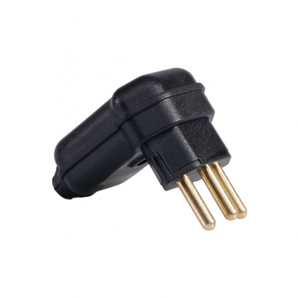 Plug 90G com 3 Pinos de 20A Preto - Ref: 16592 - Margirius
