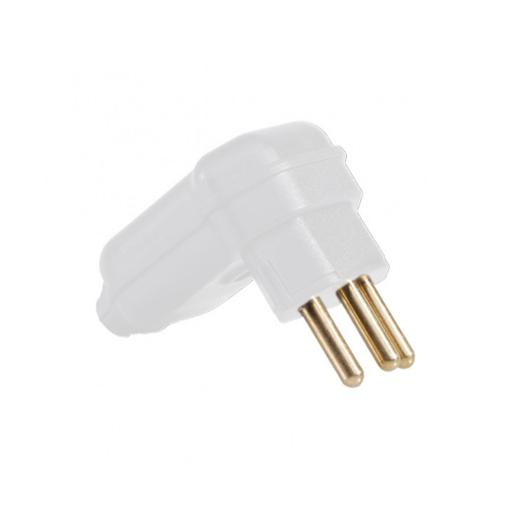 Plug 90G com 3 Pinos de 20A Branco - Ref: 16596 - Margirius