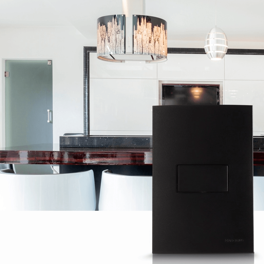 Encontraproduto.com.br - Conjunto 1 Interruptor Simples Clean Ebony - MARGIRIUS