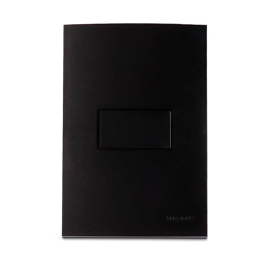 Encontraproduto.com.br - Conjunto 1 Interruptor Simples Clean Ebony - MARGIRIUS