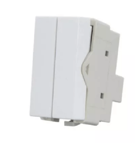 Encontraproduto.com.br - Módulo Interruptor Duplo Simples 10A 250V Branco INFINITI 17987
