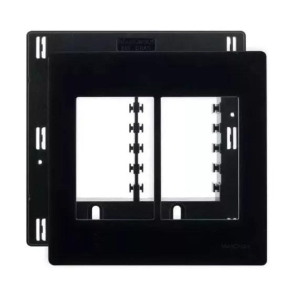 Encontraproduto.com.br - Placa com suporte 4x4 6 postos separados infinitit plus ebony margirius