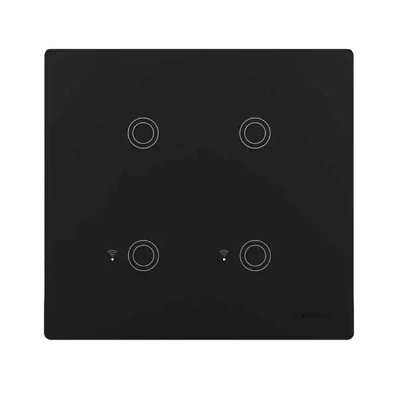 Interruptor 4X4 Smart Wi-fi Touch 4 Teclas Preto MARGIRIUS