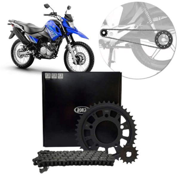 Encontraproduto.com.br - Kit Relação Completo Com Retentor Yamaha Xtz150 Crosser