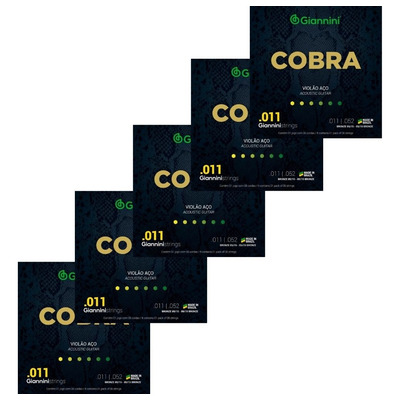 Encordoamento Para Violão Aço Cobra .011 Bronze Geeflk