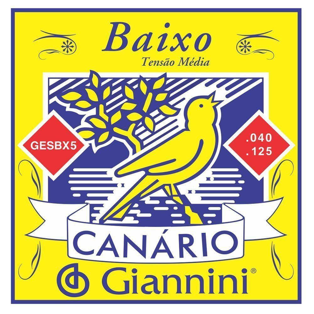 Encordoamento para Baixo 5 Cordas Série Canário GESBX5 - Giannini