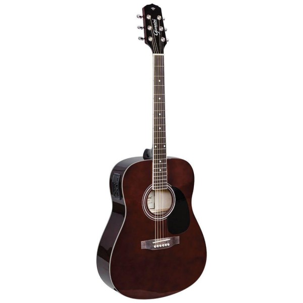 Encontraproduto.com.br - Violao Eletroacustico Dreadnought FOLK ACO GD-1 Translucent DARK Wine Giannini