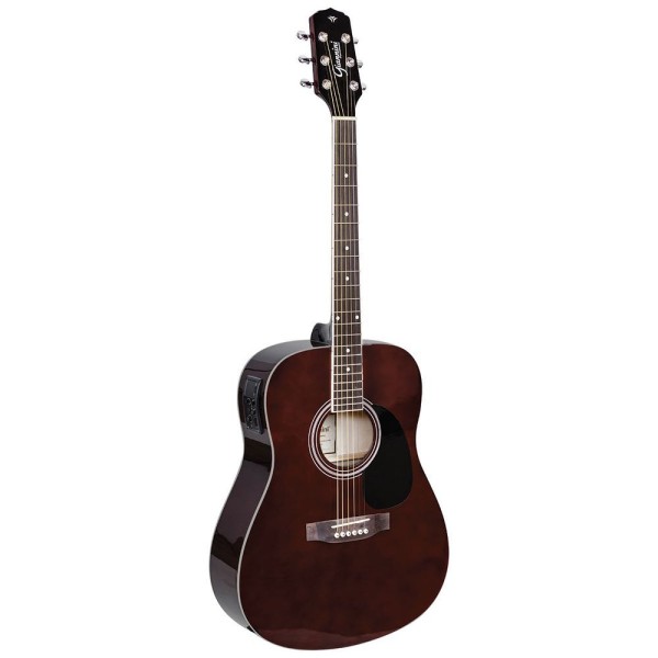 Encontraproduto.com.br - Violao Eletroacustico Dreadnought FOLK ACO GD-1 Translucent DARK Wine Giannini