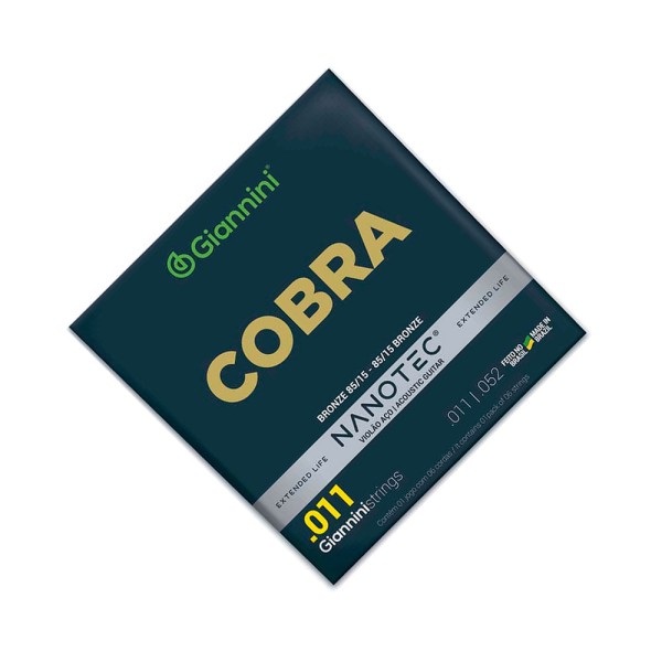 Encontraproduto.com.br - Corda P/ Violão Aço Giannini Nanotec Cobra Pn 11/52 - Ec0559