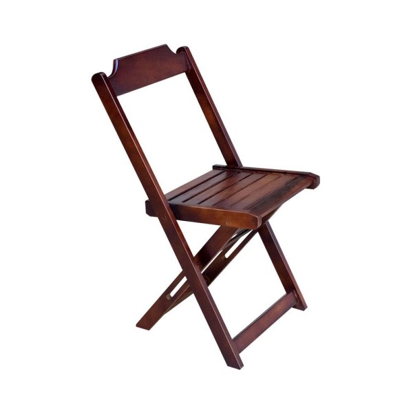 Encontraproduto.com.br - Conjunto De Mesa Dobrável 70X70 Em Madeira Maciça Com 4 Cadeiras - Imbuia - Marrom