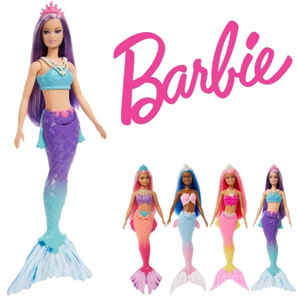 Encontraproduto.com.br - Boneca Barbie Dreamtopia Sereia Várias Cores 30cm Articulada Original Mattel Presente Menina