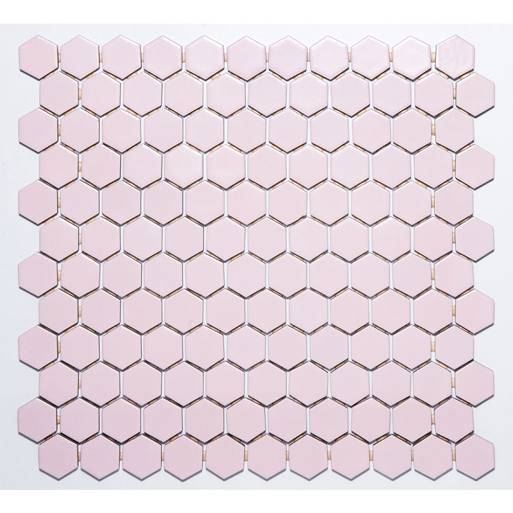 Encontraproduto.com.br - Pastilha Hexagonal Dropsystem Rosa Flox Esmaltado Caixa com 1,43 m2 Bold Atlas