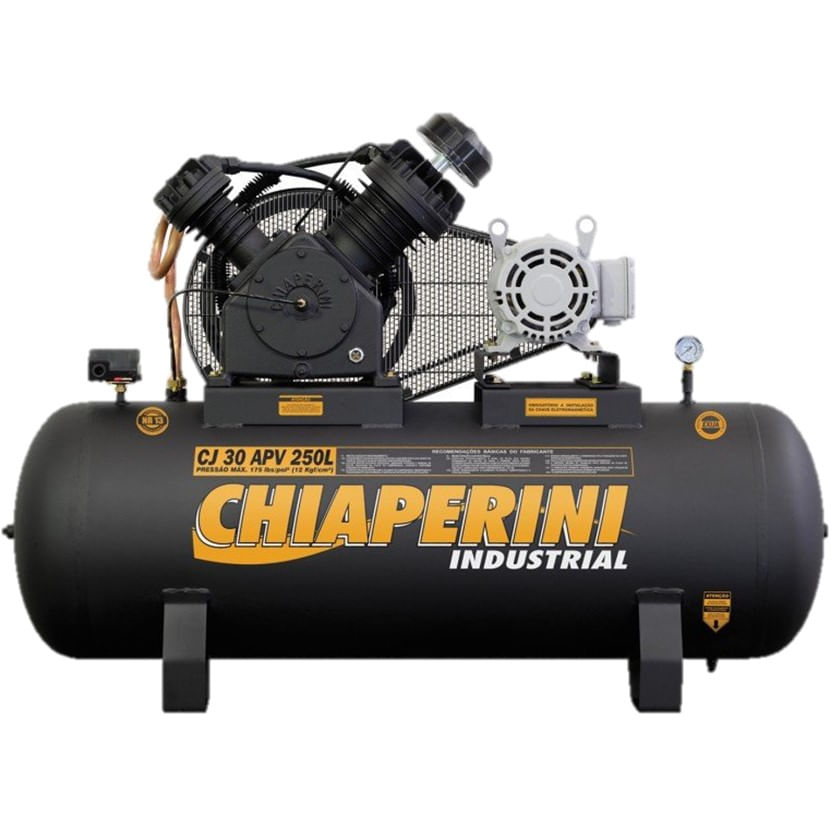 Encontraproduto.com.br - Compressor de Ar A.Pressão Tri 7,5HP 250L Chiaperini