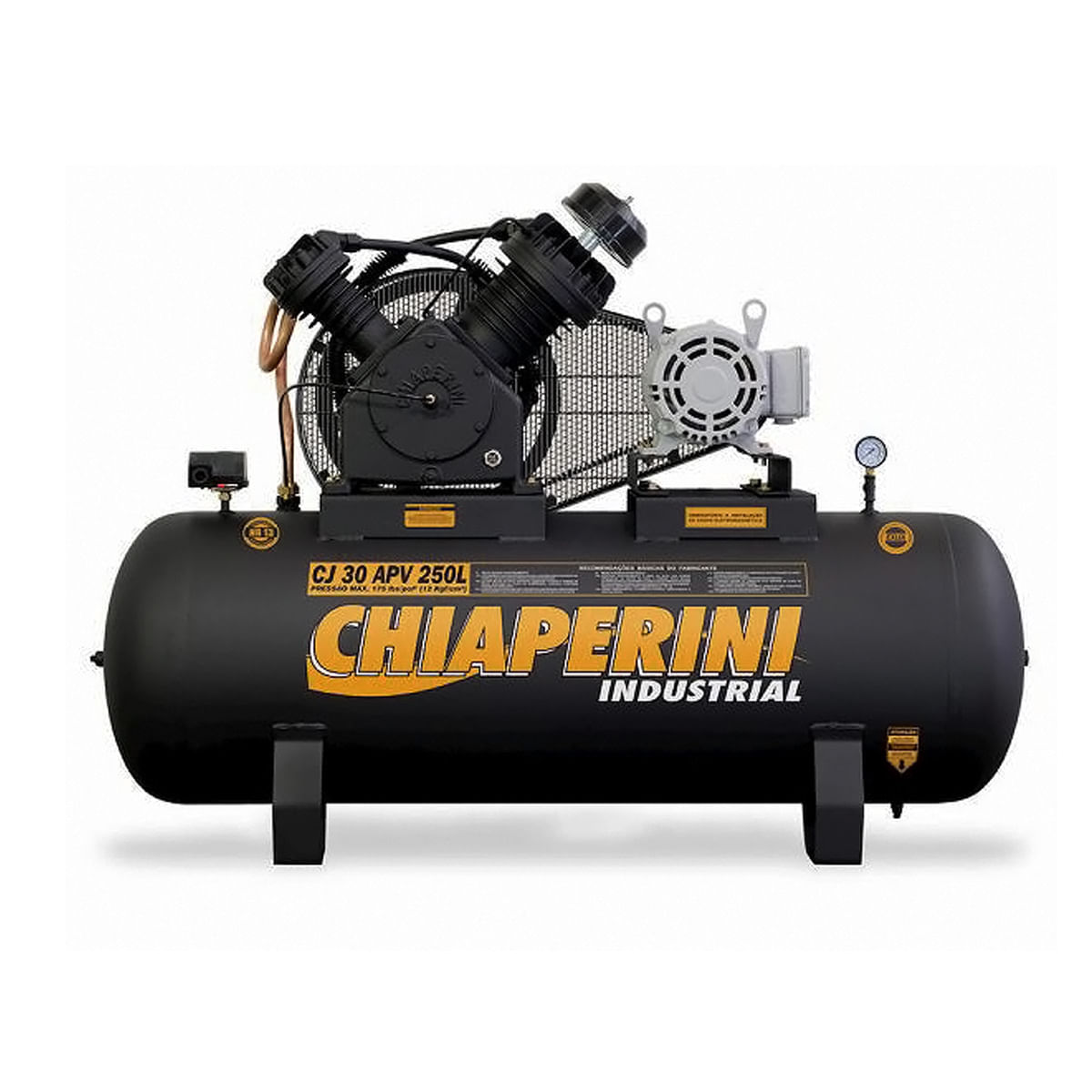 Encontraproduto.com.br - Compressor de Ar A.Pressão Tri 7,5HP 250L Chiaperini
