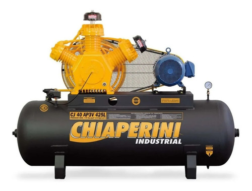 Encontraproduto.com.br - Compressor de Ar A.Pressão Tri Fechado 10HP 425L Chiaperini