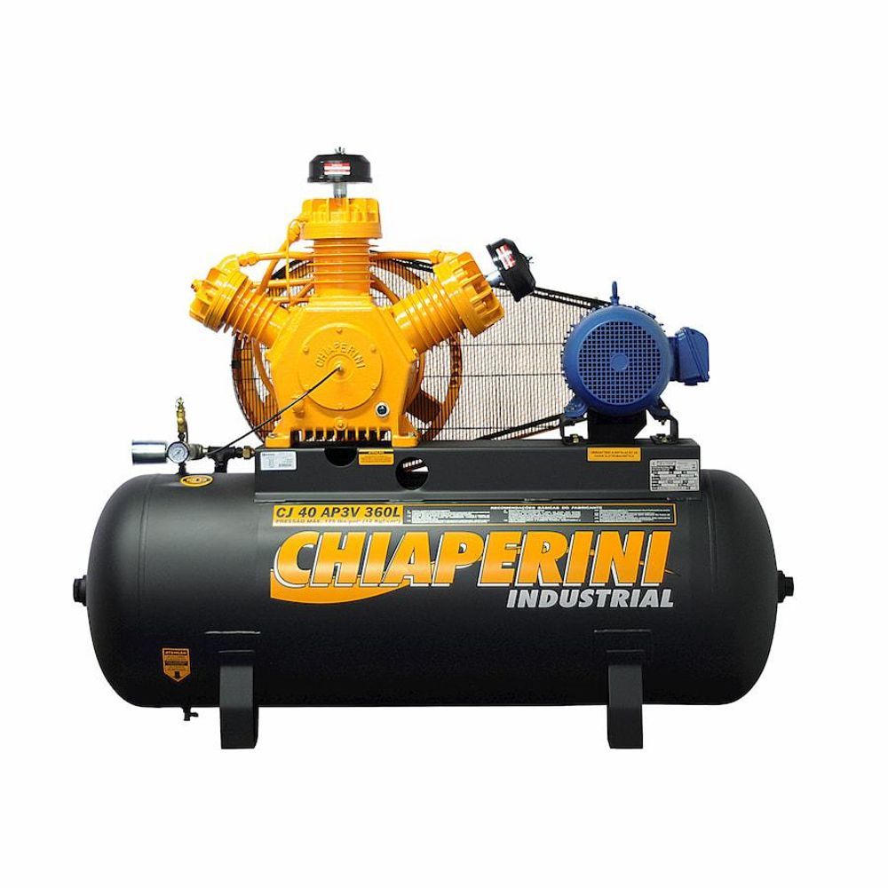 Encontraproduto.com.br - Compressor de Ar A.Pressão Tri Fechado 10HP 360L Chiaperini