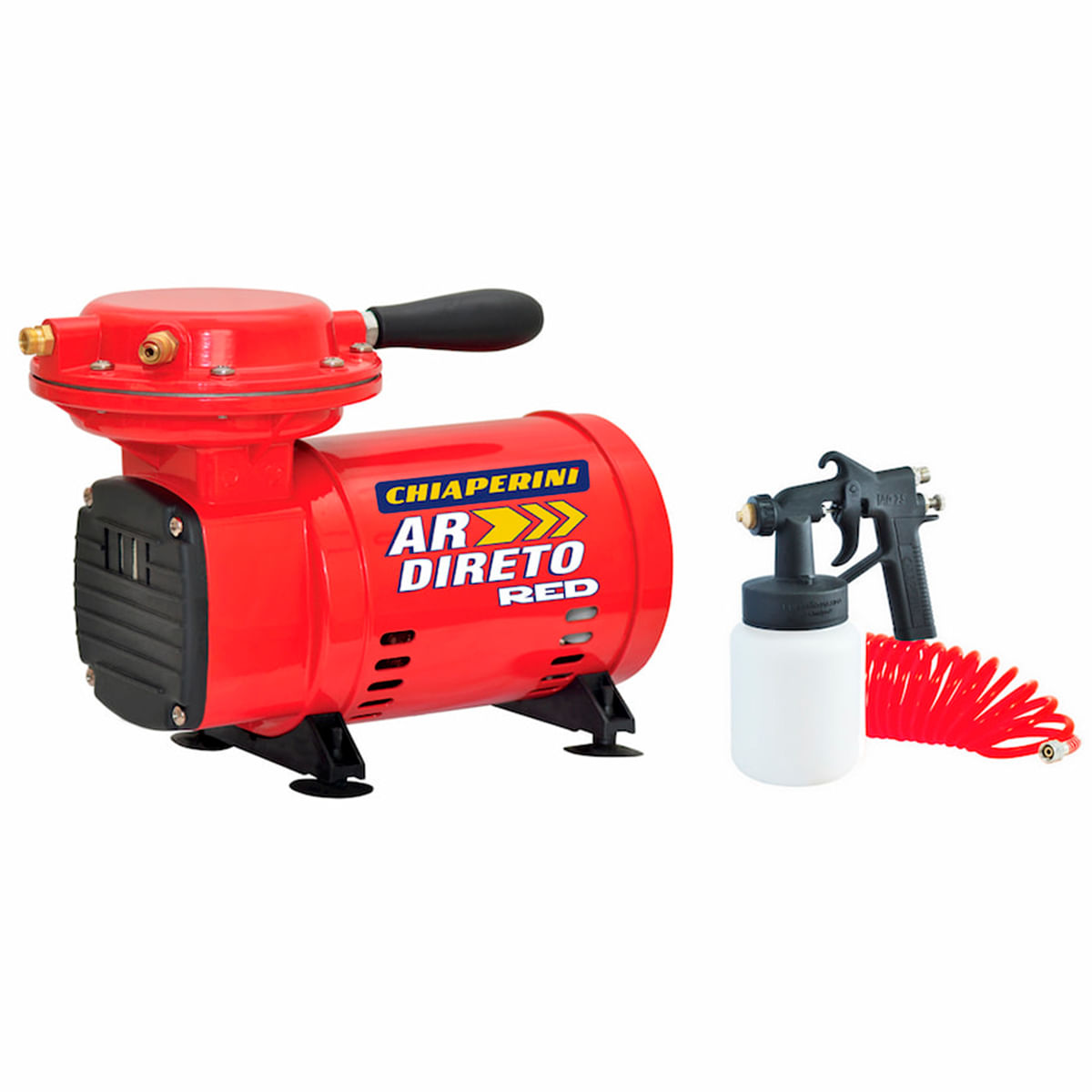 Encontraproduto.com.br - Compressor de Ar Direto Chiaperini Red 1/3 HP com Kit