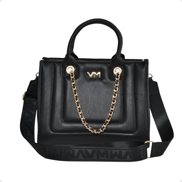 Bolsa Feminina Tote Grande Via Marte Preta