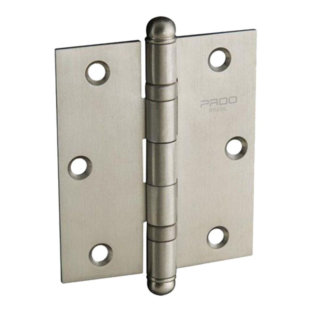Kit com 3 Dobradiças com Rolamento Inox Escovado 3.1/2 SM 3530 R IXE - Pado