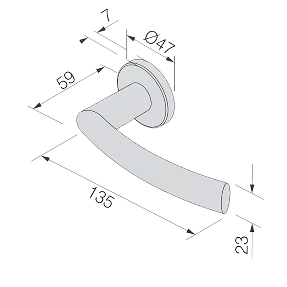 Encontraproduto.com.br - Fechadura para Banheiro de Inox Luma 582/90 Escovada Pado