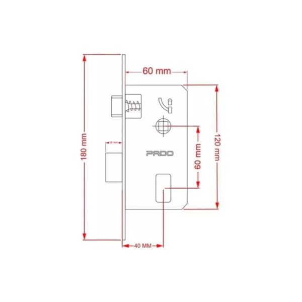 Encontraproduto.com.br - Fechadura Externa Vic Cromada RR2 930-90E Pado