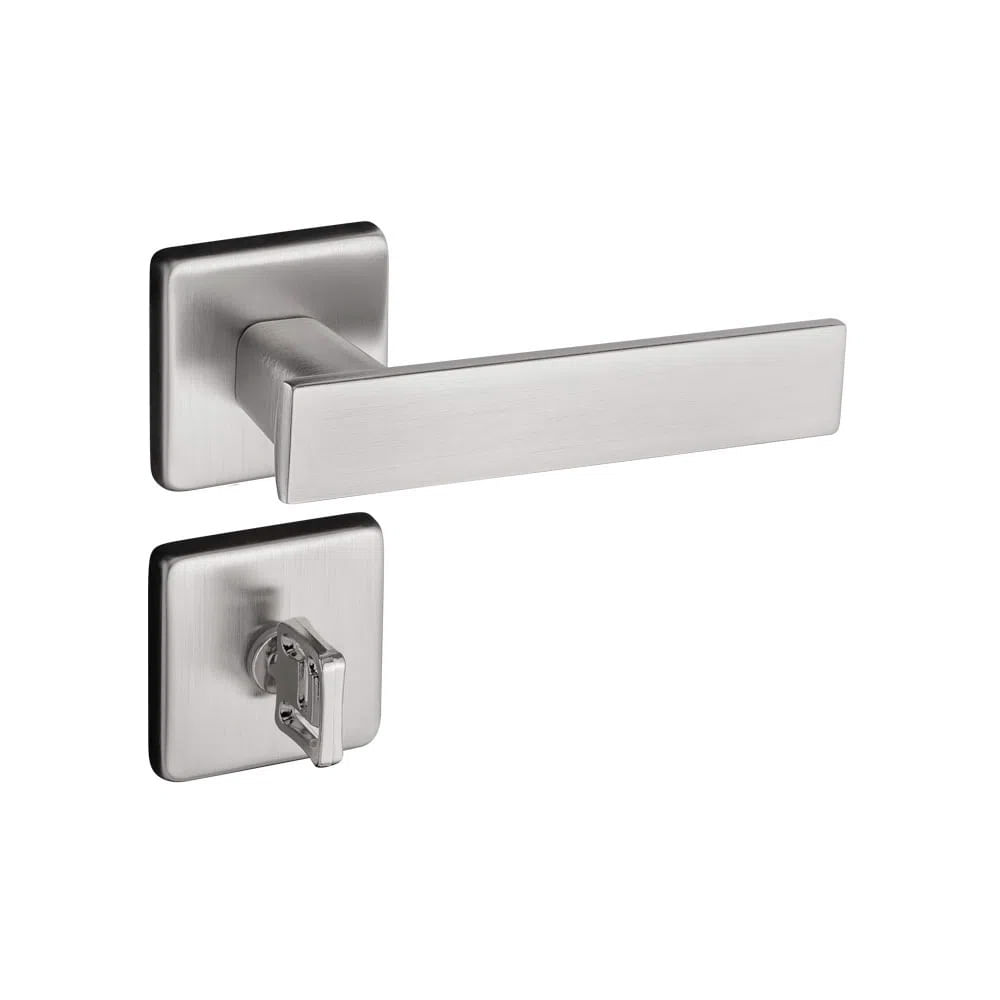 Fechadura Banheiro Quadra Cromado Acetinado 701-40B CRA - Pado