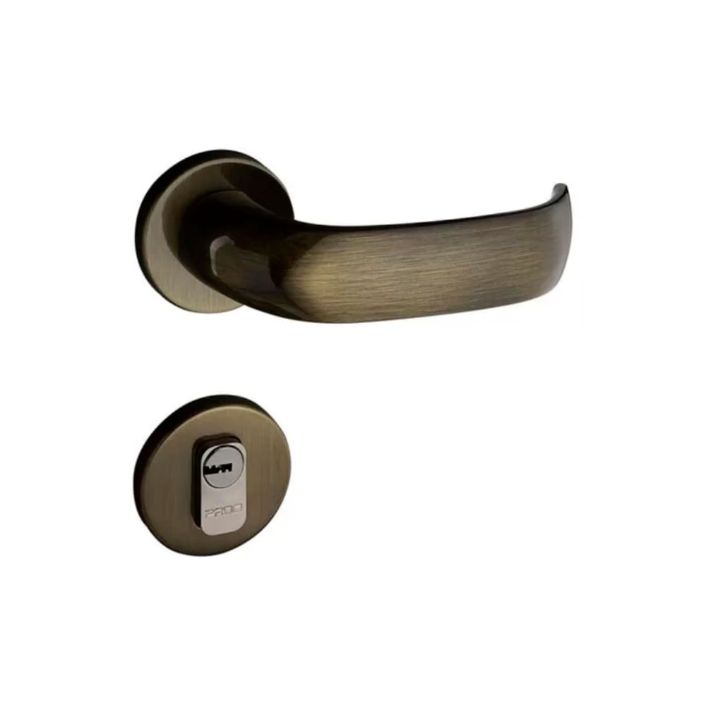 Fechadura Externa Contemporânea Roseta Bronze Oxidado 500-90 BX - 54020562 - Pado