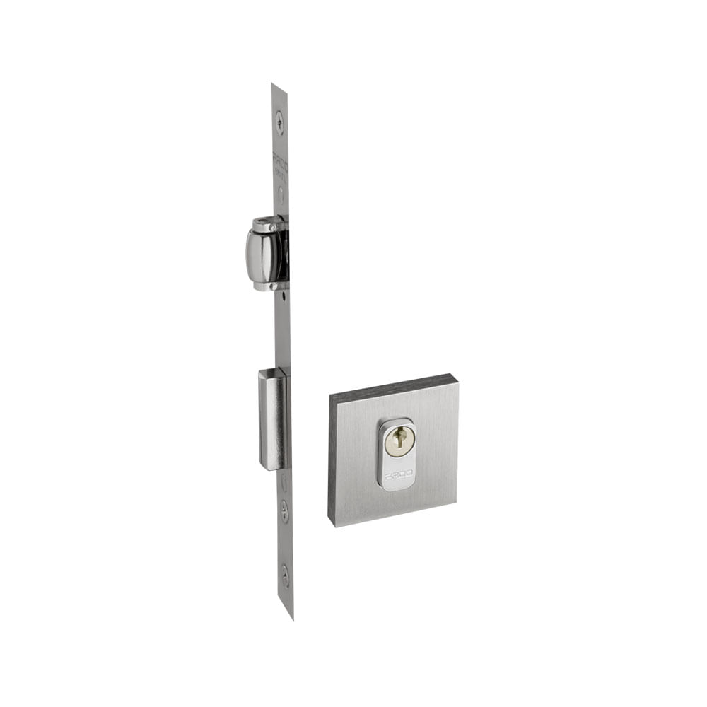 Fechadura Rolete Quadrado Cromado Acetinado 458-45 CRA - Pado
