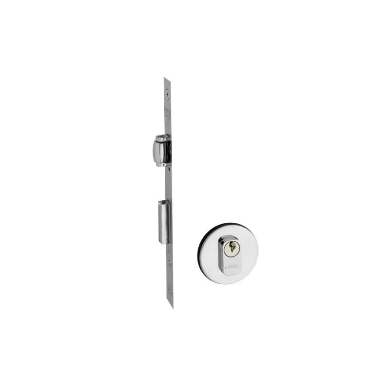 Fechadura Pado Redonda Inox 459-45 Rolete Inox Polido