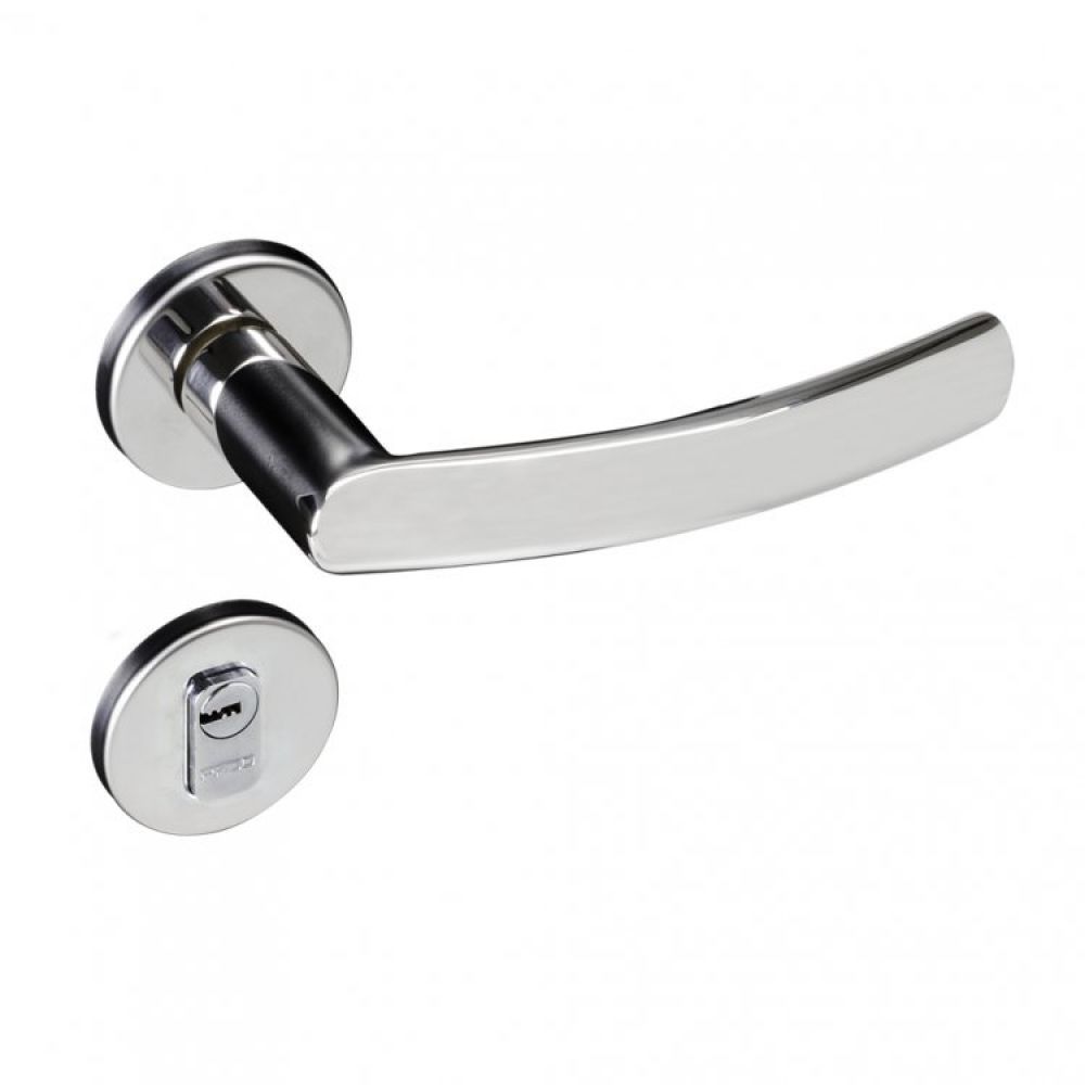 Encontraproduto.com.br - Fechadura Roseta Externa Multiponto 55mm Inox Polido Luma Pado