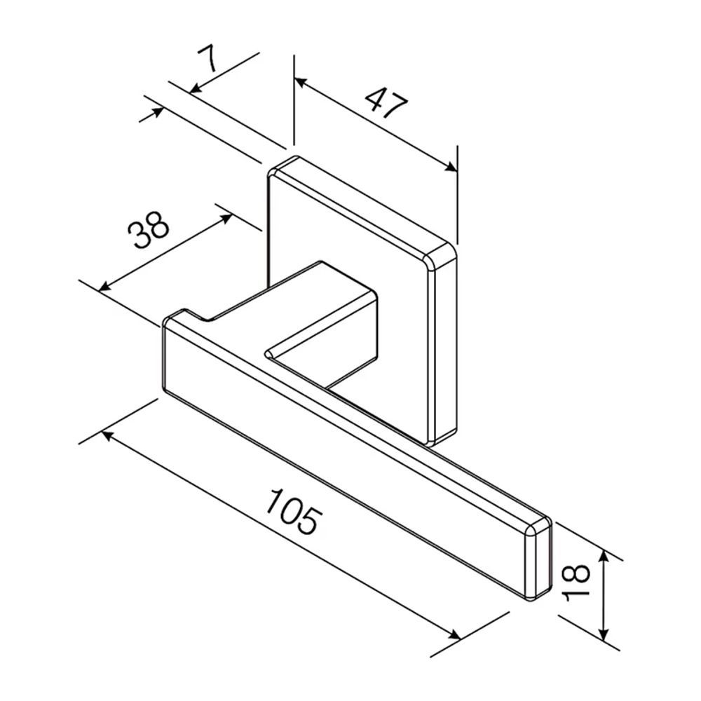 Encontraproduto.com.br - Fechadura Externa com Roseta Quadrada Concept Cromada Pado
