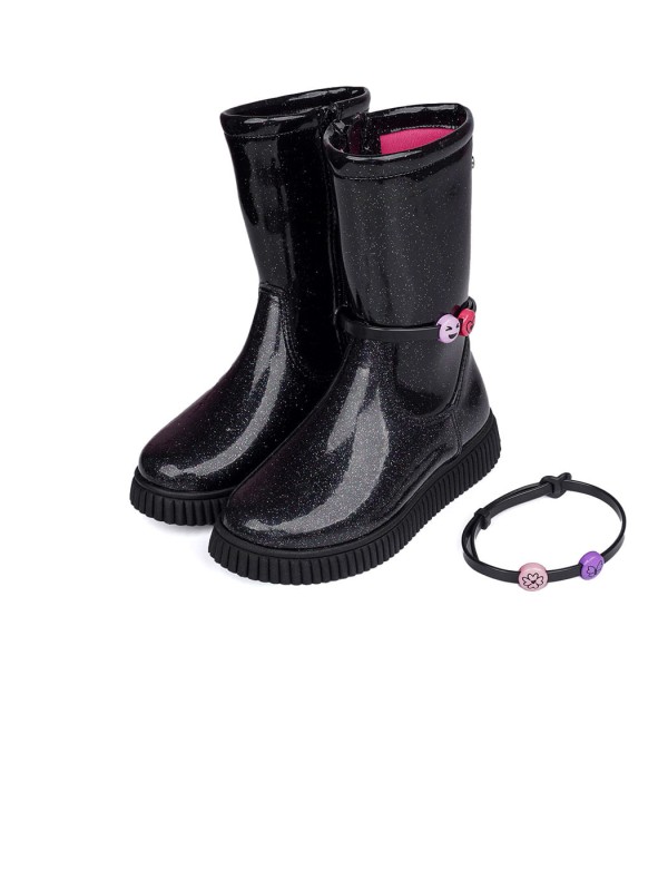 Encontraproduto.com.br - Bota Cano Curto Pampili Candy 478004 Preto