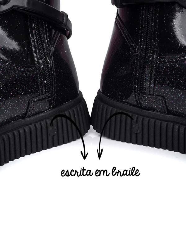 Encontraproduto.com.br - Bota Cano Curto Pampili Candy 478004 Preto