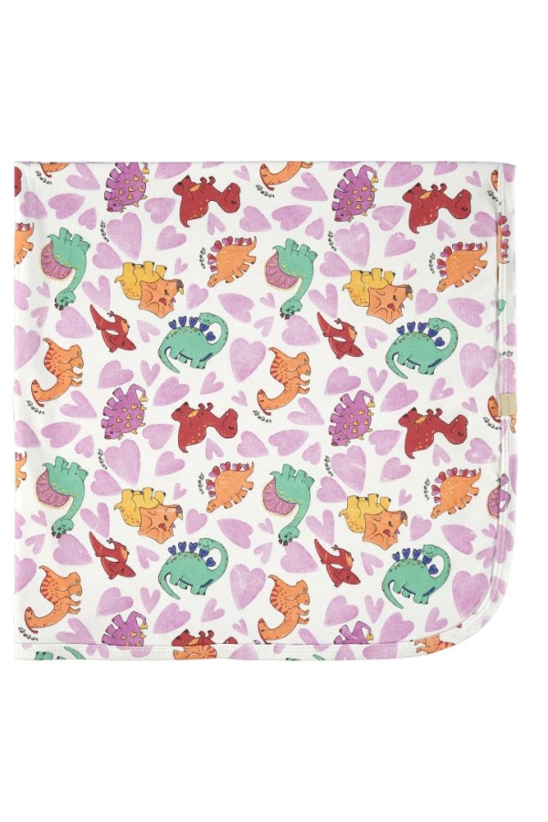 Encontraproduto.com.br - Manta em Suedine Dinos Rosa Up Baby