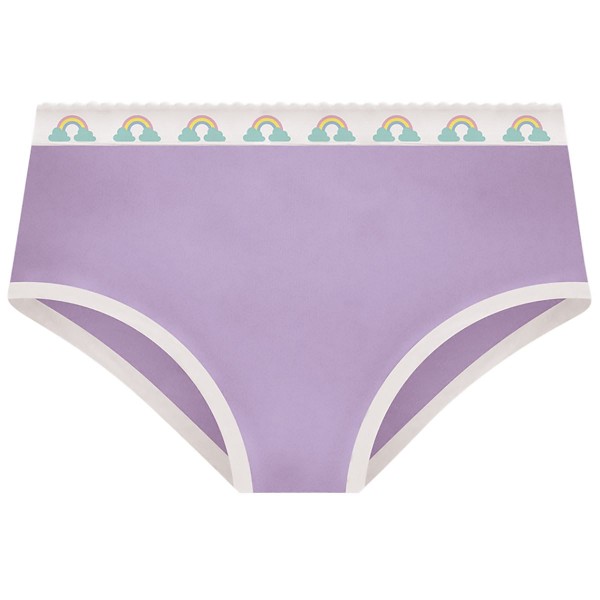 Encontraproduto.com.br - Kit 6 Calcinhas Selene Algodão Infantil - Verde e Roxo