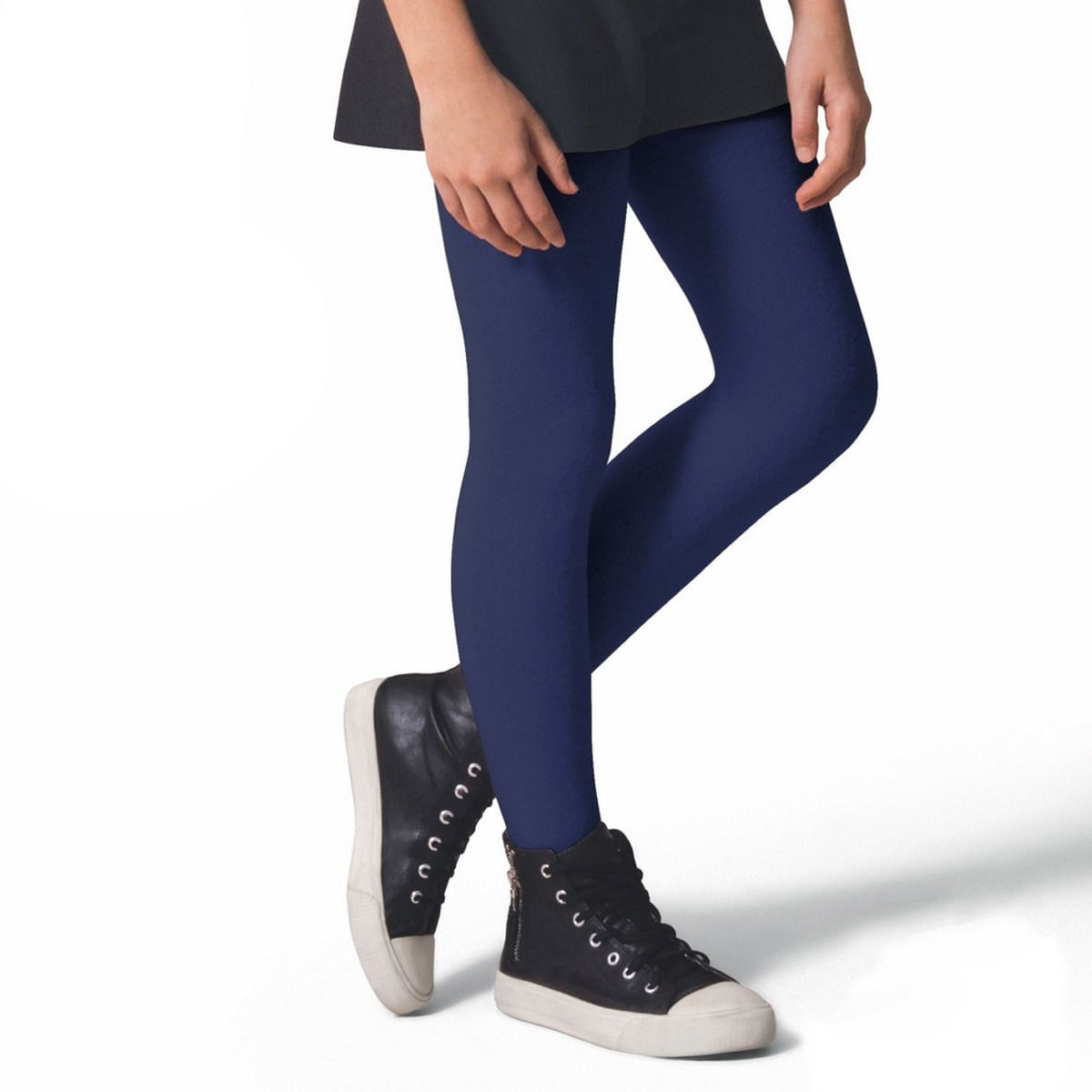 Meia-Calça Selene Inverno Fio 80 Infantil Azul Marinho