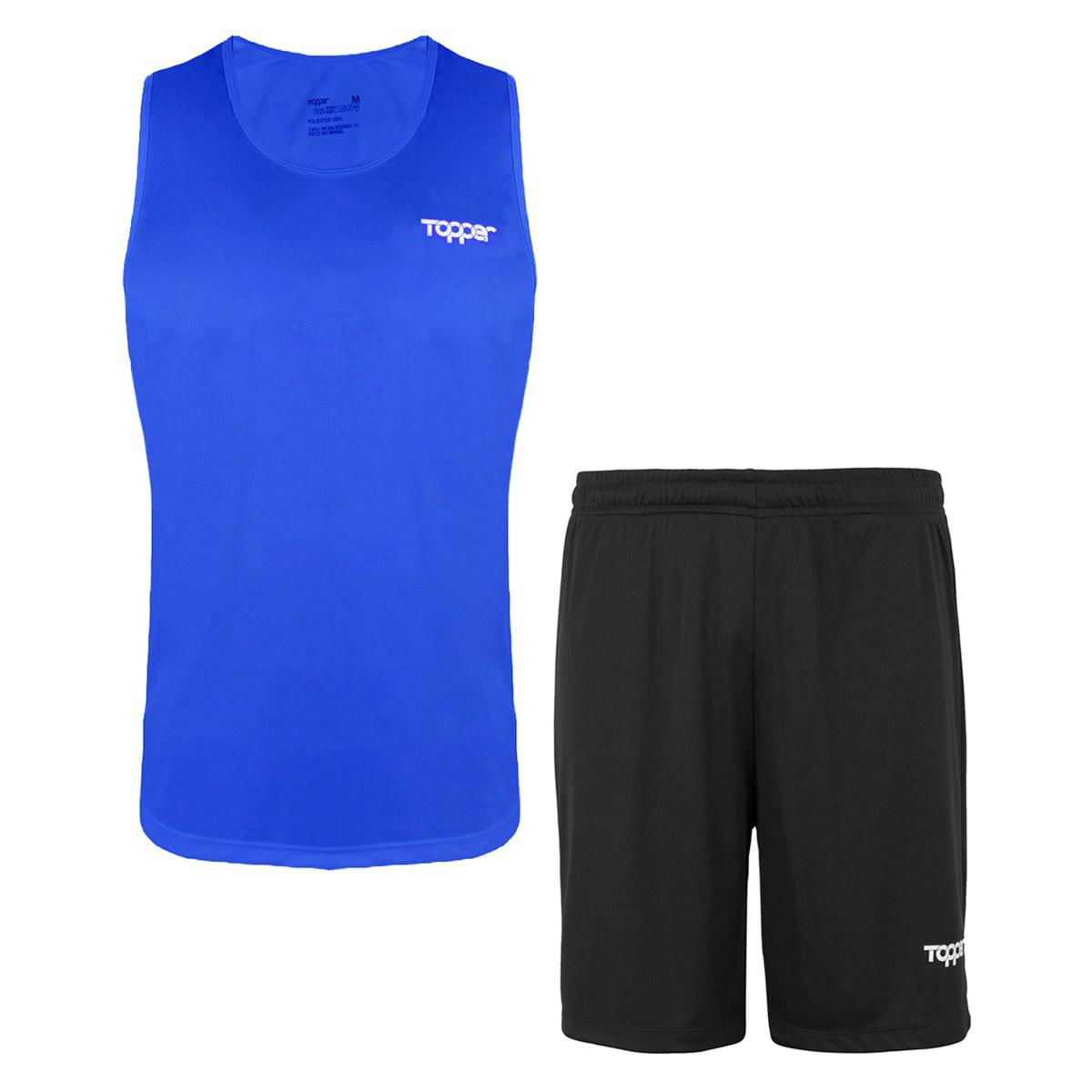 Kit Regata e Calção Topper Fut Classic Masculino