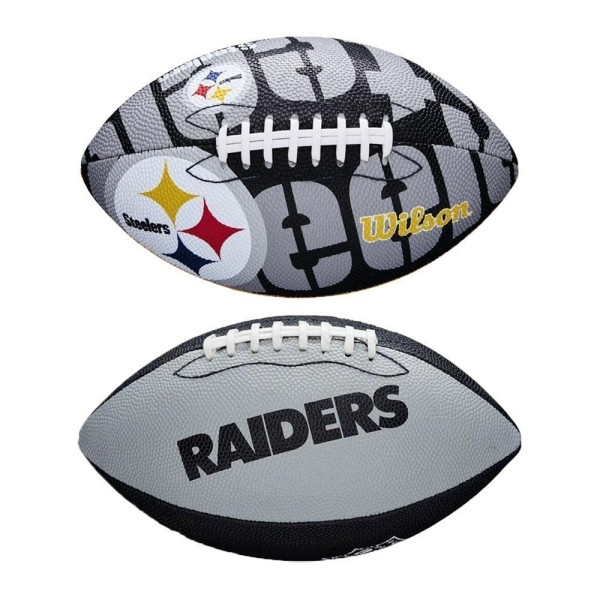 Kit 2 Bolas de Futebol Americano Wilson NFL Team Logo Jr