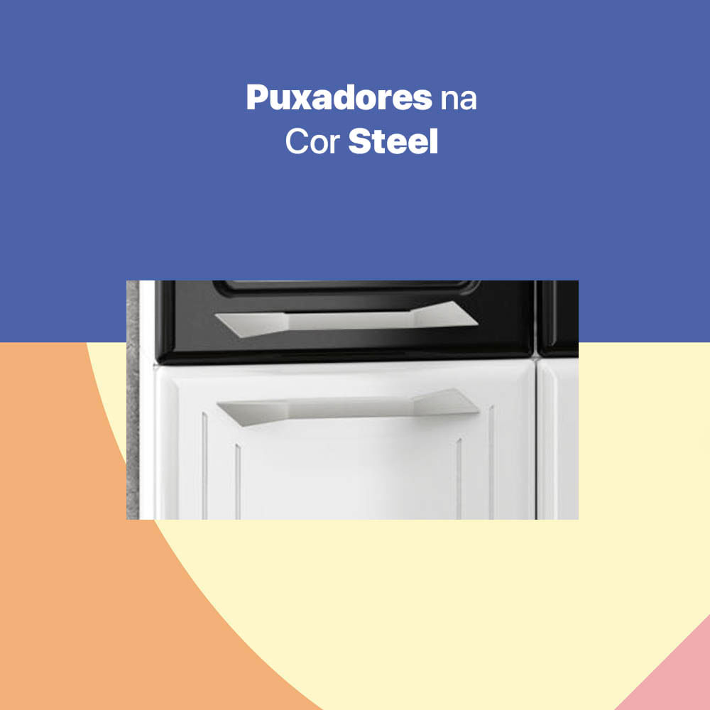 Encontraproduto.com.br - Paneleiro Duplo de Aço 2 Vidros Telasul Topázio