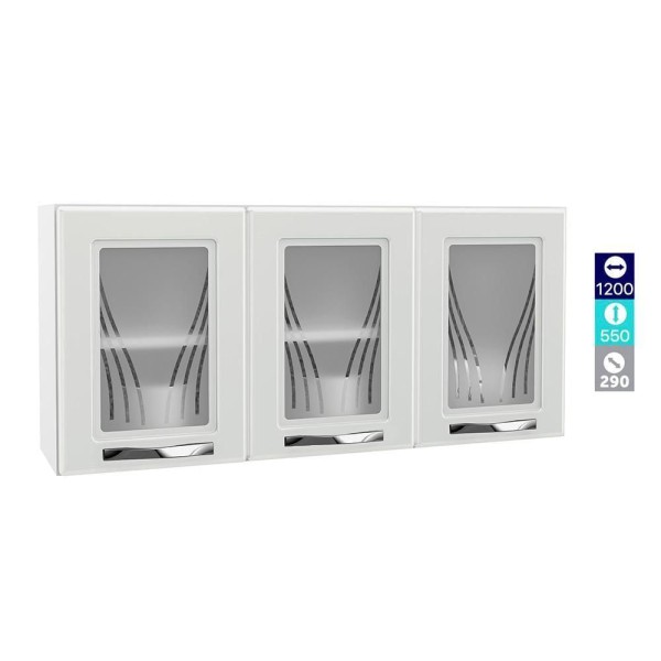 Encontraproduto.com.br - Armário de Cozinha Aéreo Triplo Telasul Star New