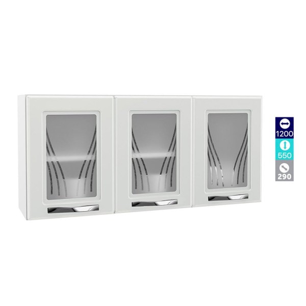 Encontraproduto.com.br - Armário de Cozinha Aéreo Triplo Telasul Star New