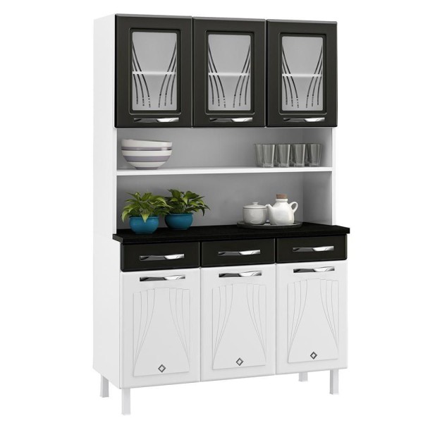 Encontraproduto.com.br - Armário de Cozinha de Aço Kit Triplo Telasul Star New